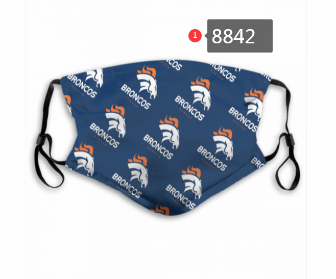 Denver Broncos #5 Dust mask with filter->nfl dust mask->Sports Accessory